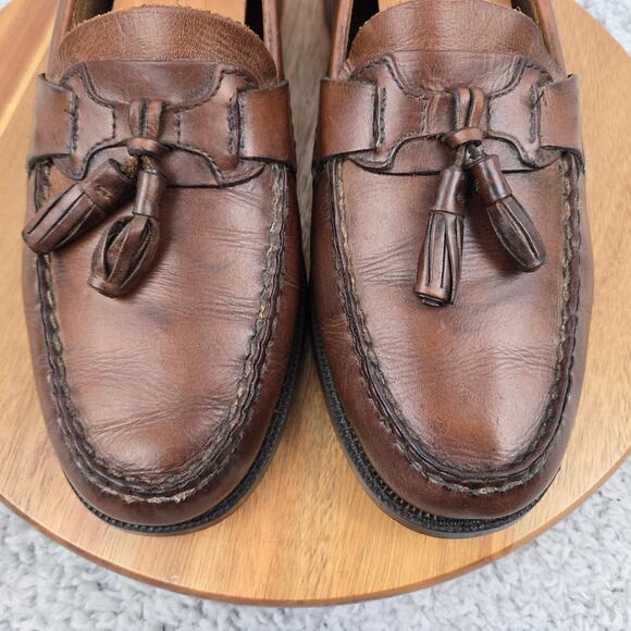 G.H. Bass Mens 10M Bennett Brown Leather Casual Lifestyle Office Tassel Loafer main image 8